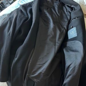 Mens AX overcoat size XL black